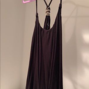 Tank top with rhinestone design